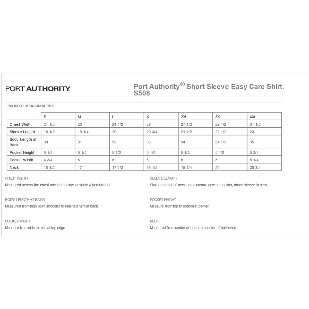 Port Authority® Short Sleeve Easy Care Shirt